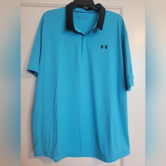 Under Armour Loose Fit Men's Teal Polo Shirt XXL (AT-03) - Picture 3 of 7